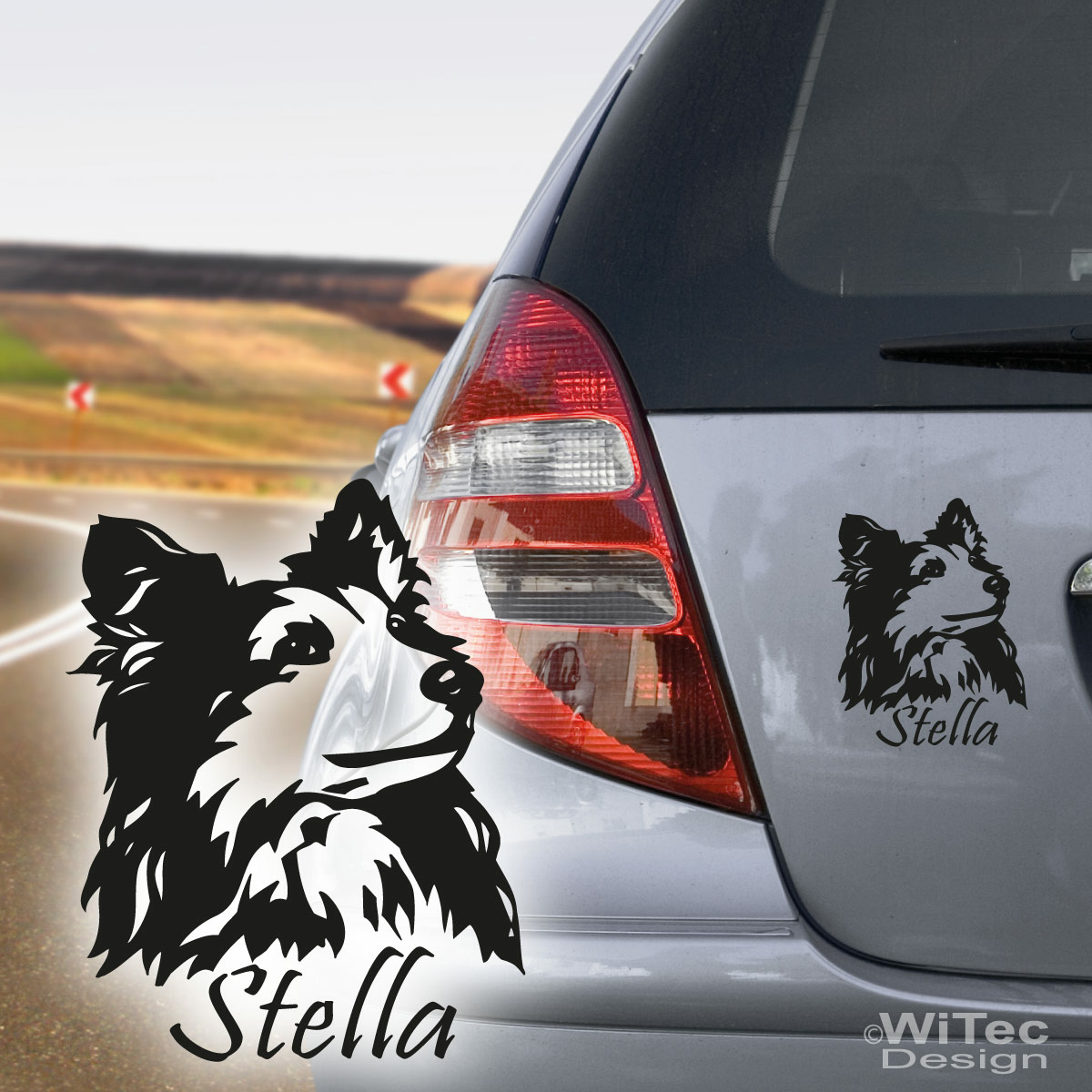 Sheltie Auto Aufkleber,Shetland Schäferhund Fenster Aufkleber Schild Hunde
