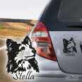 Hundeaufkleber Sheltie Shetland Sheepdog Autoaufkleber