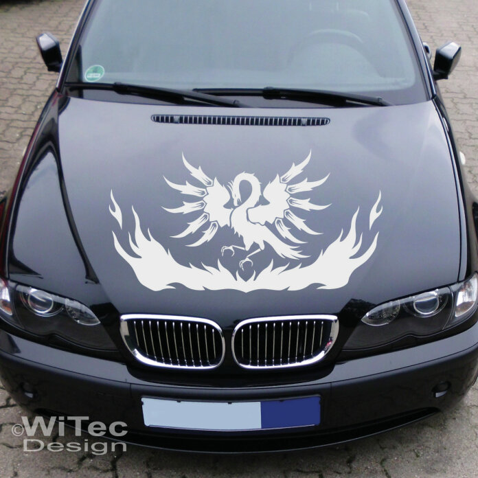 AA262 Autoaufkleber Phönix Auto Aufkleber Motorhaube