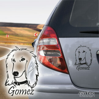 Afghanischer Windhund Afghane Hundaufkleber Autoaufkleber