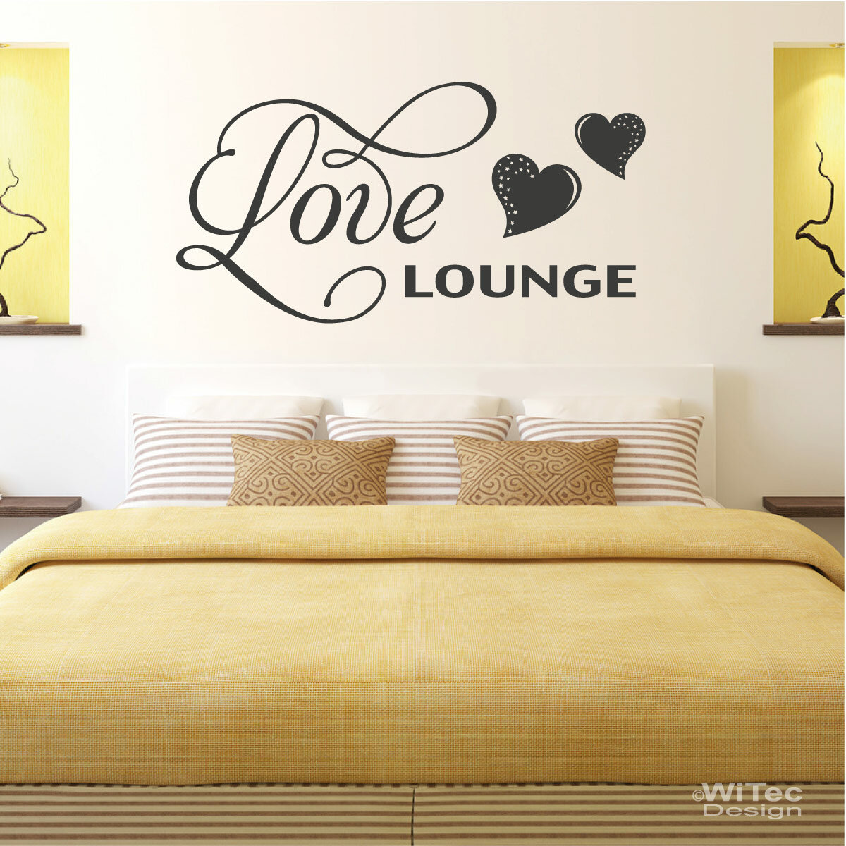 Wandtattoo Love Lounge Wandaufkleber Liebe Aufkleber | Kinderzimmer-Wandtattoos