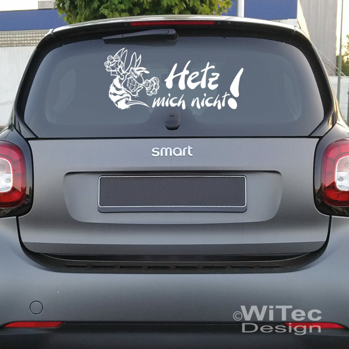 AA279 Autoaufkleber Hetz mich nicht! Wespe Biene Hornisse Schriftzug