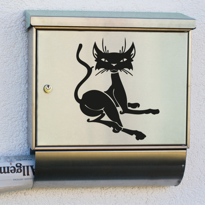Briefkastenaufkleber Katze Dekoaufkleber Sticker
