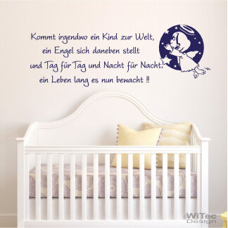 Wandtattoo Kinderzimmer Engel Spruch Kinderreim...