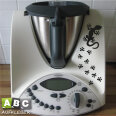 Thermomix Aufkleber Gecko Gekko + Pfoten für Thermomix TM31 TM 31