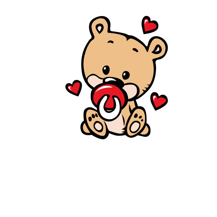 Türaufkleber Baby Teddy Name Herz Tür Aufkleber Wandtattoo