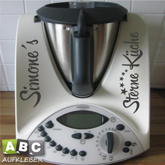 Thermomix Aufkleber Sterneküche Wunschname für Thermomix TM31 TM 31