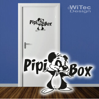 Türaufkleber Pipi Box Toilette Tür Aufkleber...
