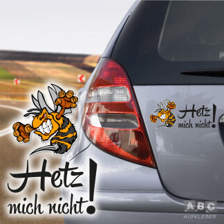 Autoaufkleber Hetz mich nicht Böse Hornisse Biene Wespe Sticker