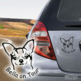 Chihuahua Autoaufkleber Name Auto Aufkleber Hundeaufkleber