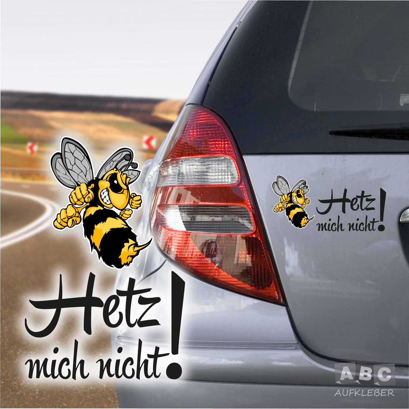 Hetz mich nicht Autoaufkleber Hornisse Biene Wespe Aufkleber Auto