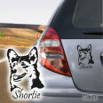 Hundeaufkleber Welsh Corgi mit Namen Autoaufkleber Sticker