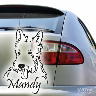 Hundeaufkleber West Highland Terrier Name Aufkleber...