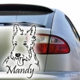 Hundeaufkleber West Highland Terrier Name Aufkleber Autoaufkleber