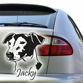 Hundeaufkleber Jack Russell Terrier Name Auto Aufkleber...