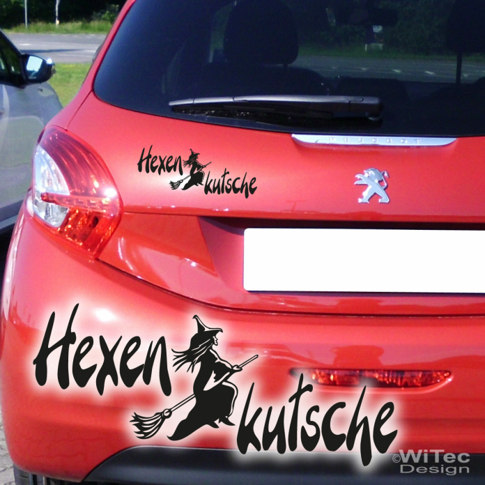 Hexe Hexenkutsche Autoaufkleber Auto Aukleber Sticker Gothic