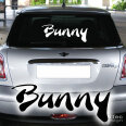 Bunny Autoaufkleber Schriftzug Auto Aufkleber Heckscheibe