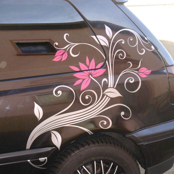 Blumenranke Autoaufkleber Blumen Aufkleber Ranken Auto