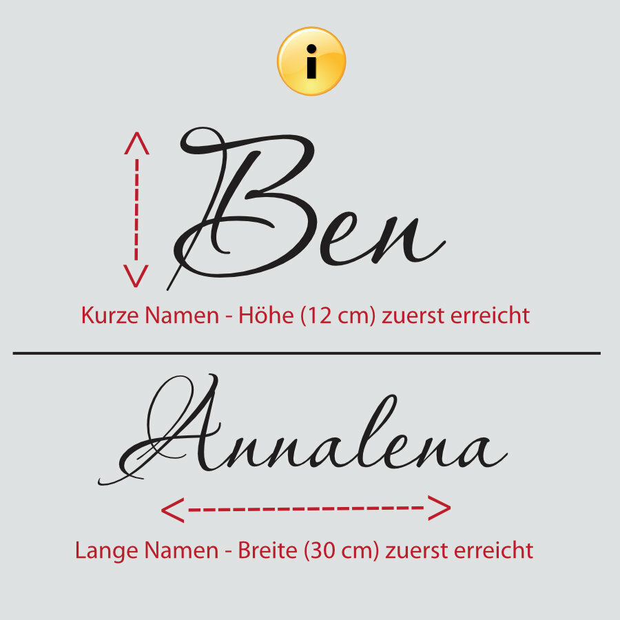 Autoaufkleber Kindernamen