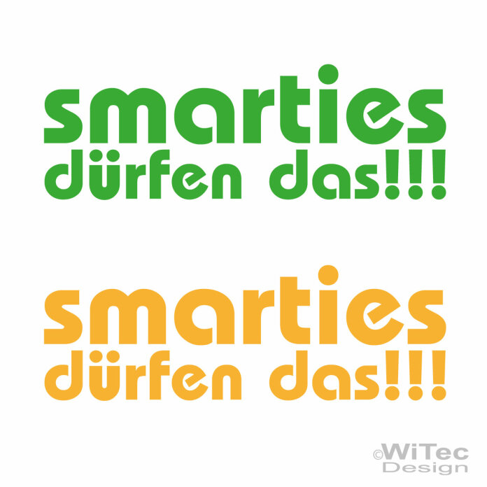 Smarties dürfen das Autoaufkleber Sticker Auto Aufkleber für Smart