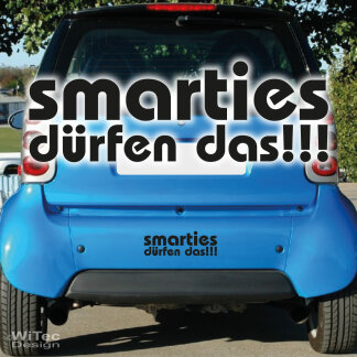 Smarties dürfen das Autoaufkleber Sticker Auto Aufkleber für Smart
