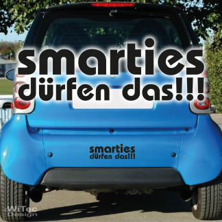 Smarties dürfen das Autoaufkleber Sticker Auto Aufkleber...