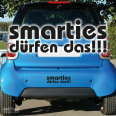 Smarties dürfen das Autoaufkleber Sticker für Smart