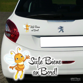 Süße Biene an Bord Autoaufkleber Wespe Auto Aufkleber