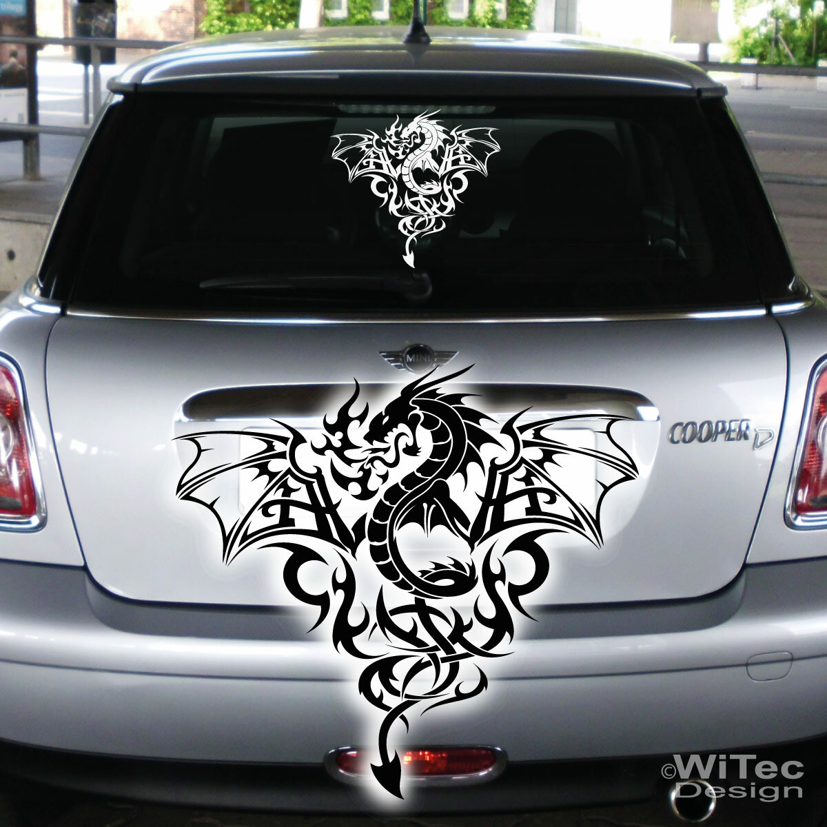 Aufkleber Auto Tribal Drache - TenStickers