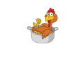 Türaufkleber Küche Hahn Gockel Huhn Kochtopf Türtattoo