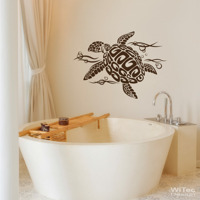 Wandtattoo Badezimmer Schildkröte Turtle Wandaufkleber