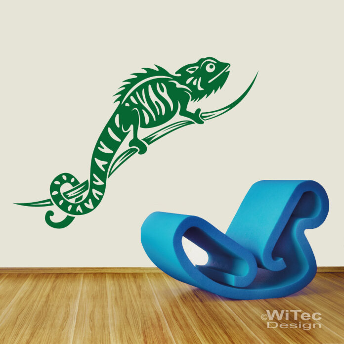 Chamäleon Leguan Reptil Wandaufkleber Wandtattoo