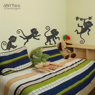 Affen Wandtattoo Wandaufkleber Kinderzimmer