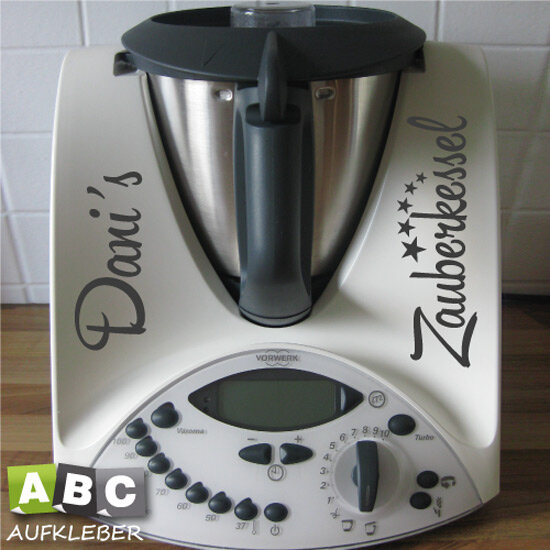 Thermomix Aufkleber Zauberkessel Wunschname Dekoaufkleber für TM31 TM 31