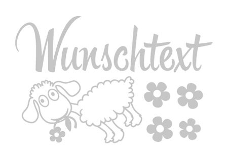 Thermomix Aufkleber Schaf Blumen Wunschtext Dekoaufkleber für TM31 TM 31