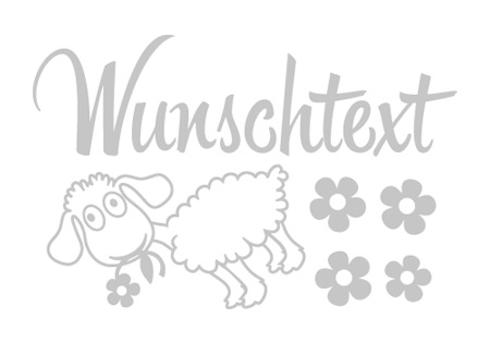 Thermomix Aufkleber Schaf Blumen Wunschtext Dekoaufkleber für TM31 TM 31