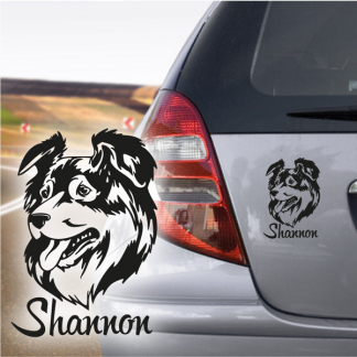 Australian Shepherd Autoaufkleber Name Hundeaufkleber...