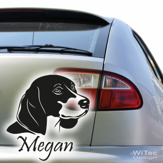 Beagle Autoaufkleber Hundename Aufkleber Hundeaufkleber