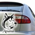 Siberian Husky Autoaufkleber Name Hundeaufkleber Auto Aufkleber