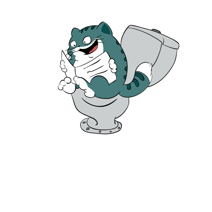 Türaufkleber WC Toilette Katze Tür Aufkleber Türtattoo