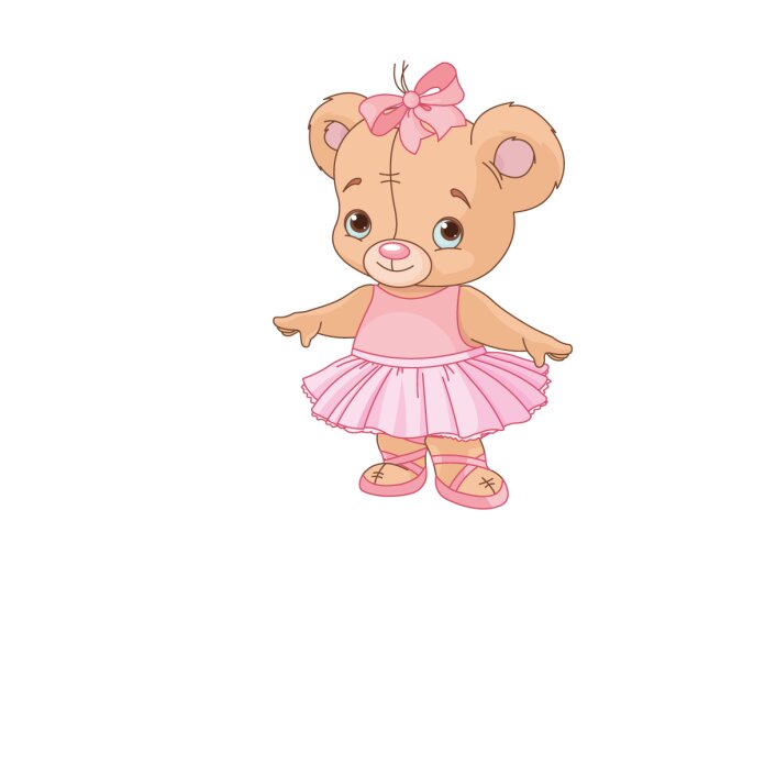 Türaufkleber Teddy Ballerina Bär Name Tür Aufkleber Türtattoo