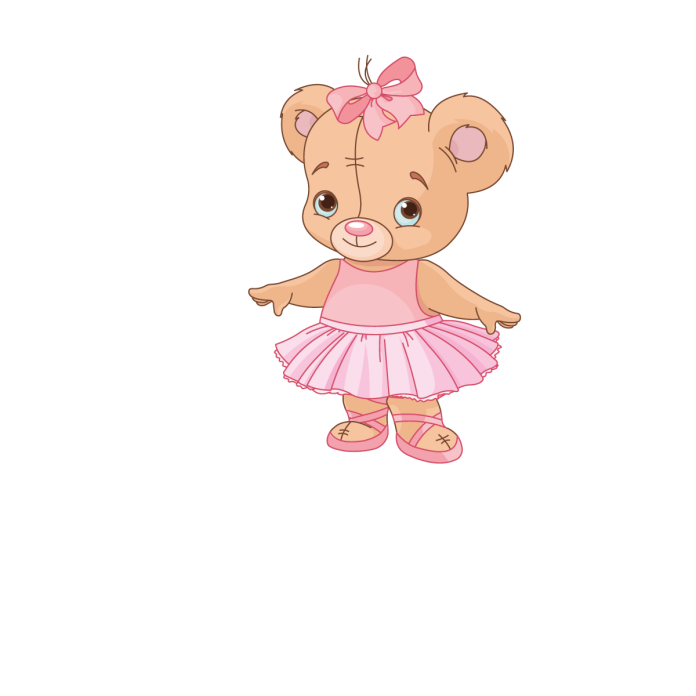 Türaufkleber Teddy Ballerina Bär Name Tür Aufkleber Türtattoo