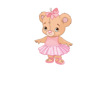 Türaufkleber Teddy Ballerina Bär Name Tür Aufkleber Türtattoo