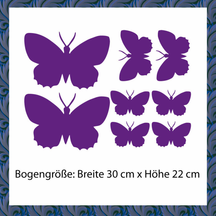 Schmetterlinge Wandtattoo Set