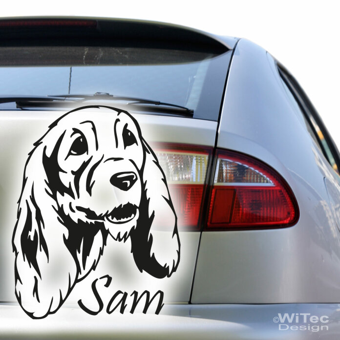 English Cocker Spaniel Autoaufkleber Name Auto Aufkleber Hundeaufkleber