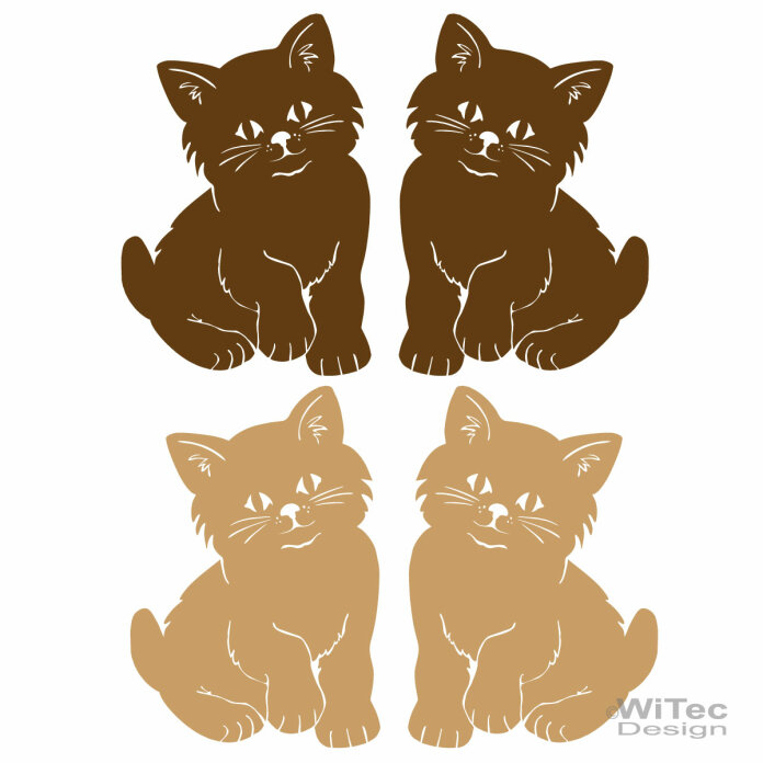 Katze Kätzchen 2er Set Autoaufkleber Auto Aukleber Sticker