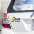 Autoaufkleber Böse Biene KLEIN ABER (GE)MEIN Auto Aufkleber Sticker