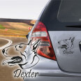 Bull Terrier Autoaufkleber Auto Aufkleber Bullterrier Hund Hundeaufkleber