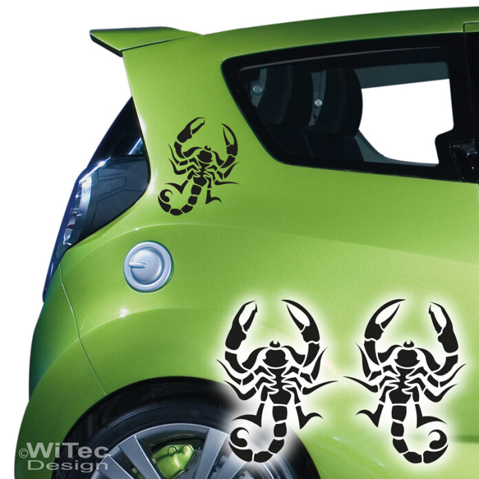 Autoaufkleber Skorpion 2er Autotattoo 502
