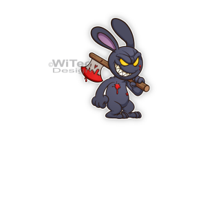 Autoaufkleber Hase Bunny Schriftzug Heul nicht !